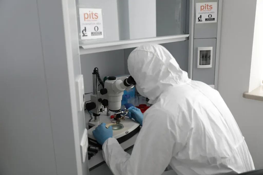 Cleanroom Environment with Microscope - High Safety